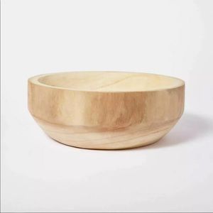 Studio McGee 12"x4" Decorative Paulownia Wood Bowl